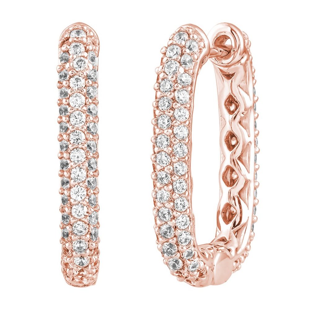 Hot Hoops! Sterling Silver Rectangle Hoop Earrings